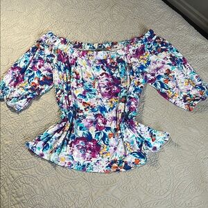 Loveappella Purple and Blue Blouse